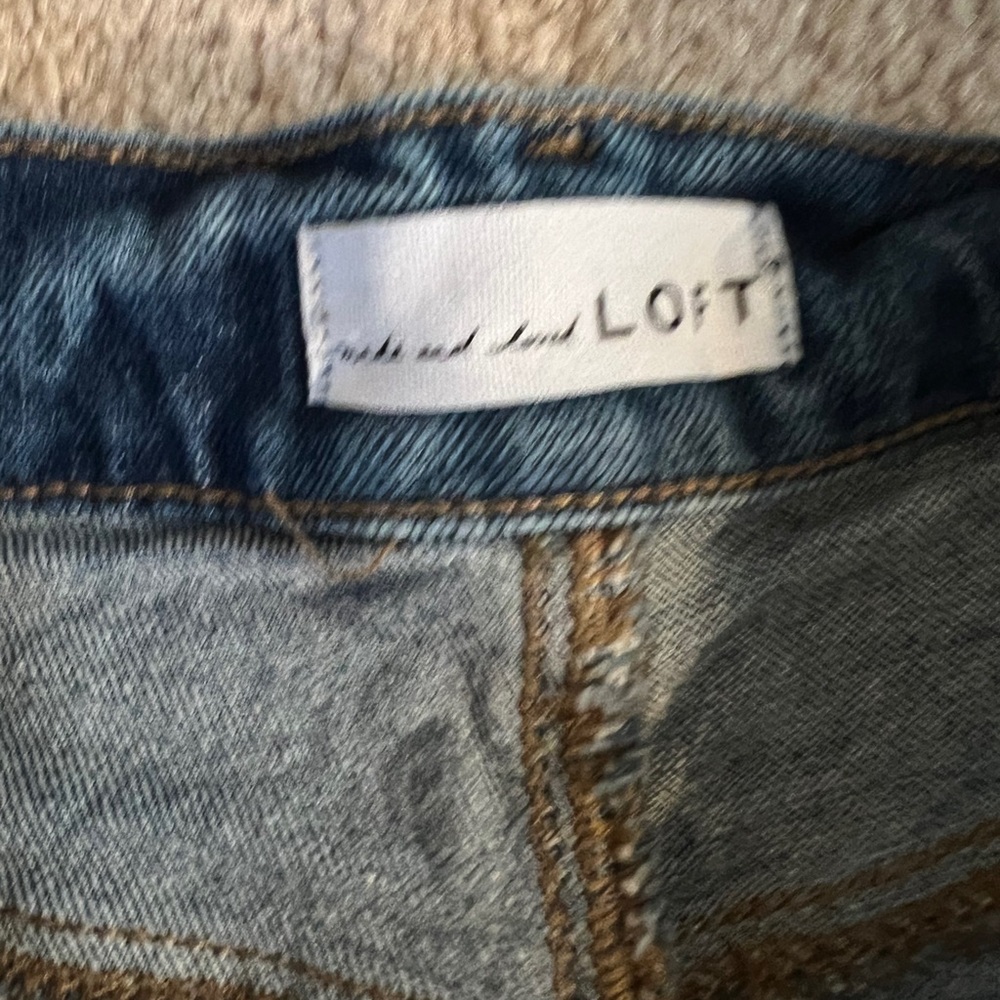 LOFT Dark Blue Jean Shorts - Picture 3 of 7